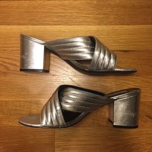 Steve Madden Metallic Silver Heels